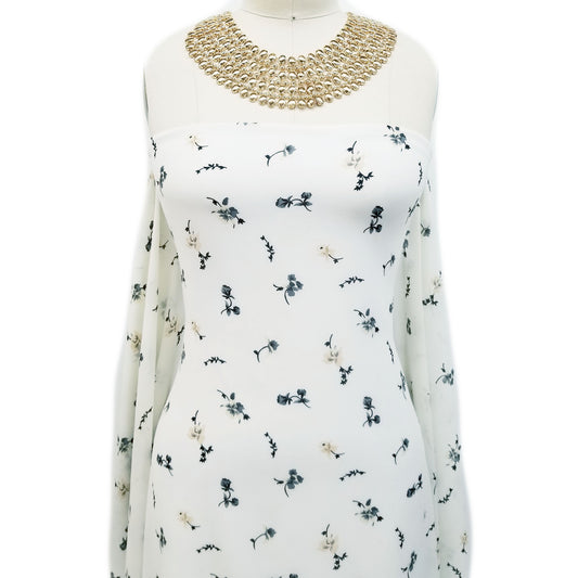 P-10008-502-OFFWHTE-NEUTRAL - PRINTED 100% POLY CHELSEA CHIFFON