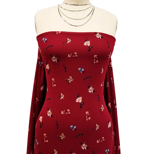 P-10008-502-WINE-BLUSH - PRINTED 100% POLY CHELSEA CHIFFON