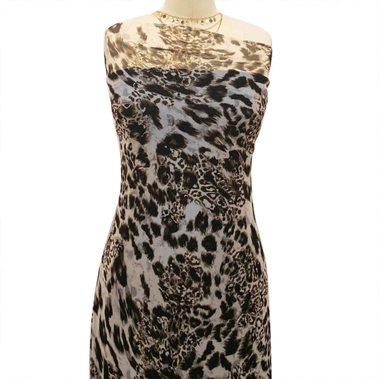 P-1011-453-OFFWHITE-COFFEE - PRINTED POLY POWER MESH 92%POLY 8%SPANDEX