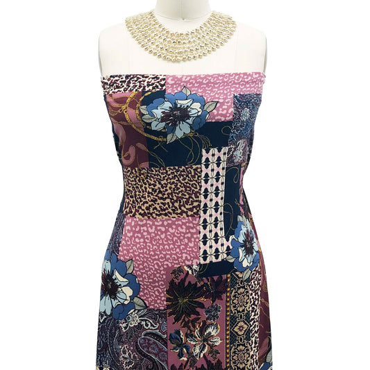 P-1022-450-NAVY-MAUVE-DENIM-BLUE - PRINTED ITY 96% POLY 4% SPANDEX