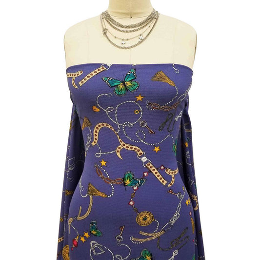 P-1035-586-BLUE-ICE-TURQUOISE - PRINTED CREPE CHIFFON 97% POLY 3% SPANDEX