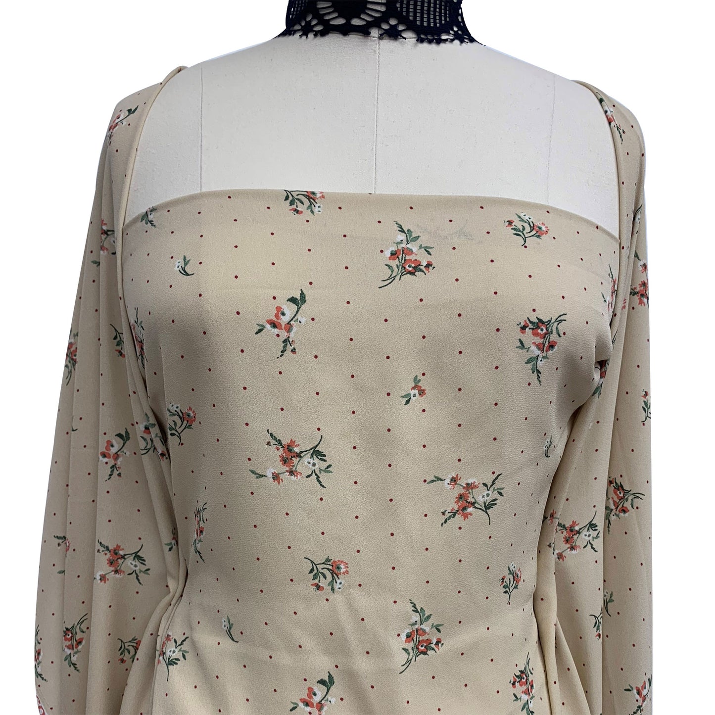 P-1054-504-TAN-GINGER - PRINTED WOOL DOBBY 100% POLYESTER