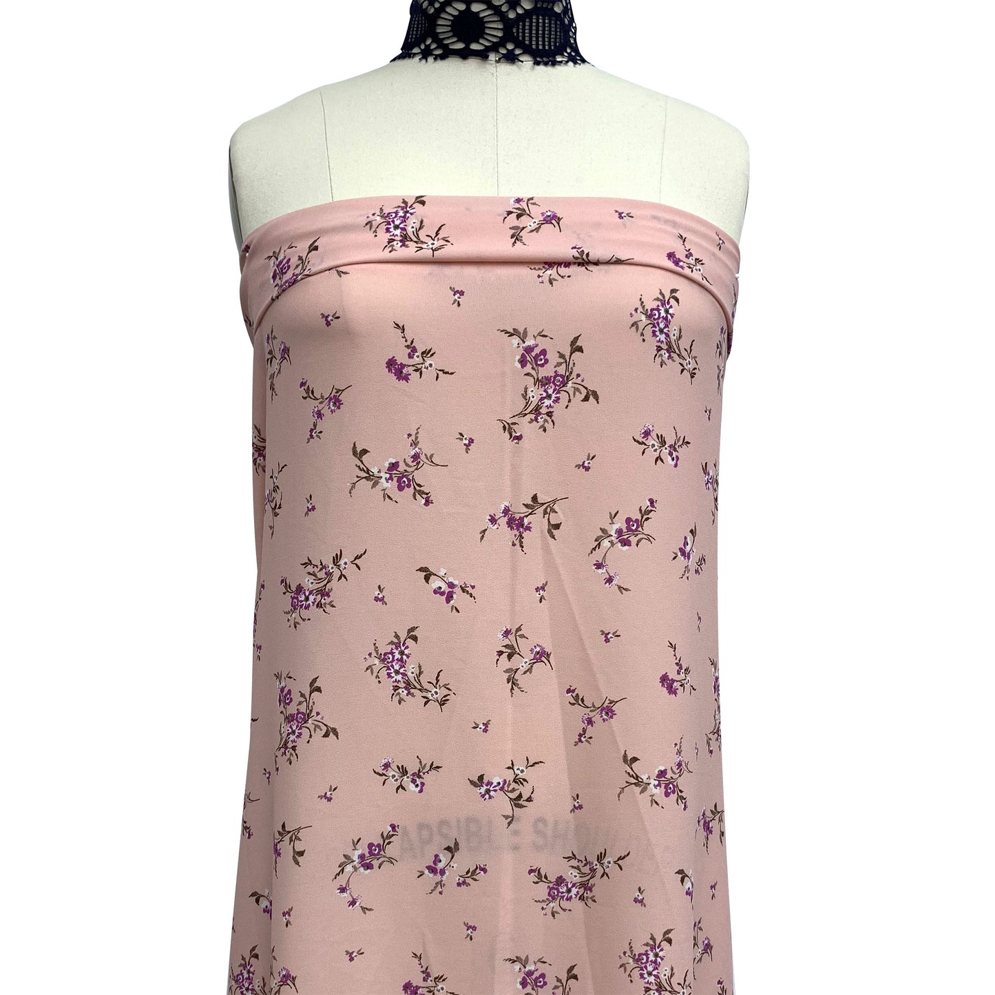 P-1056-504-BLUSH-DUSTY-VIOLET - PRINTED WOOL DOBBY 100% POLYESTER
