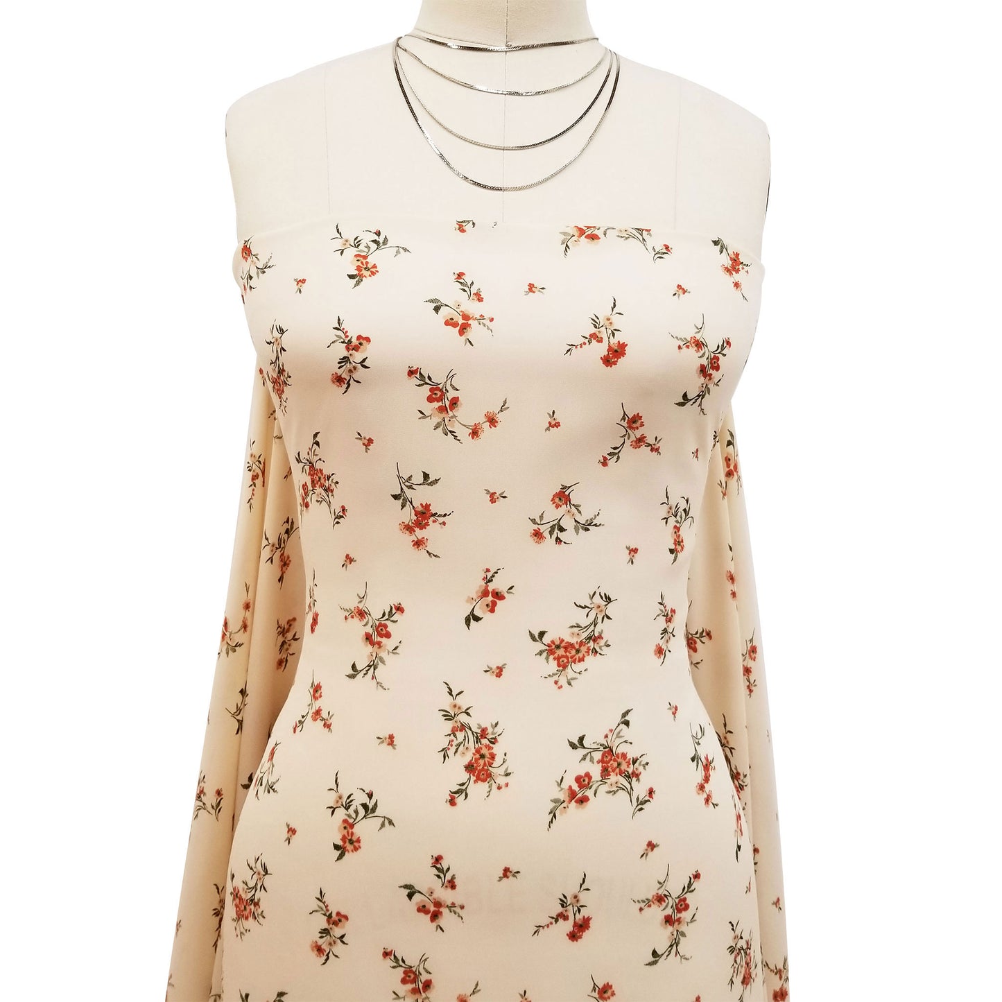 P-1056-504-CHAMPAGNE-CARAMEL - PRINTED WOOL DOBBY 100% POLYESTER