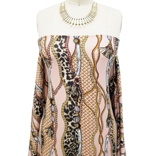 P-1118-668-BLUSH-GOLD - PRINTED DTY 92% POLY 8% SPANDEX DTY DOUBLE SIDED BRUSH