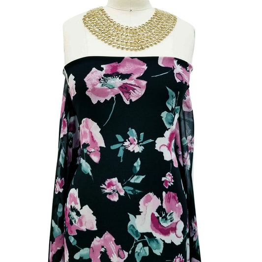 P-125-501-BLACK-BERRY - PRINTED 100% POLYESTER HI MULTI CHIFFON WASH