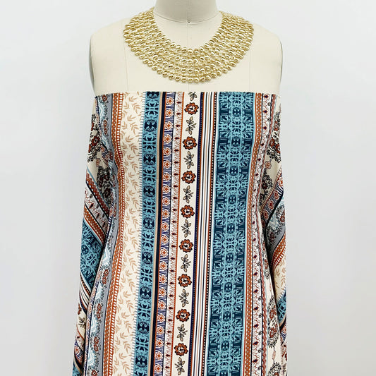 P-1271-754-HUNTER-GREEN-CINNAMON - PRINTED POLY MOROCCAN 100% POLY