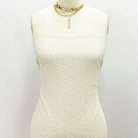 P-1315-754-IVORY-TAUPE - PRINTED POLY MOROCCAN 100% POLY