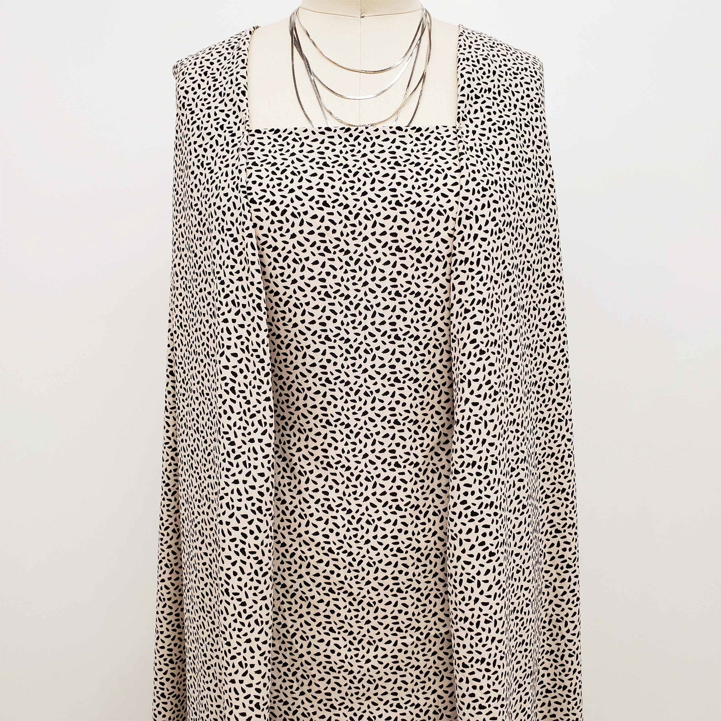 P-1315-754-TAN-BLACK - PRINTED POLY MOROCCAN 100% POLY