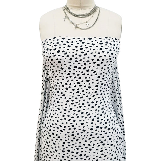 P-1326-754-OFFWHITE-BLACK - PRINTED POLY MOROCCAN 100% POLY