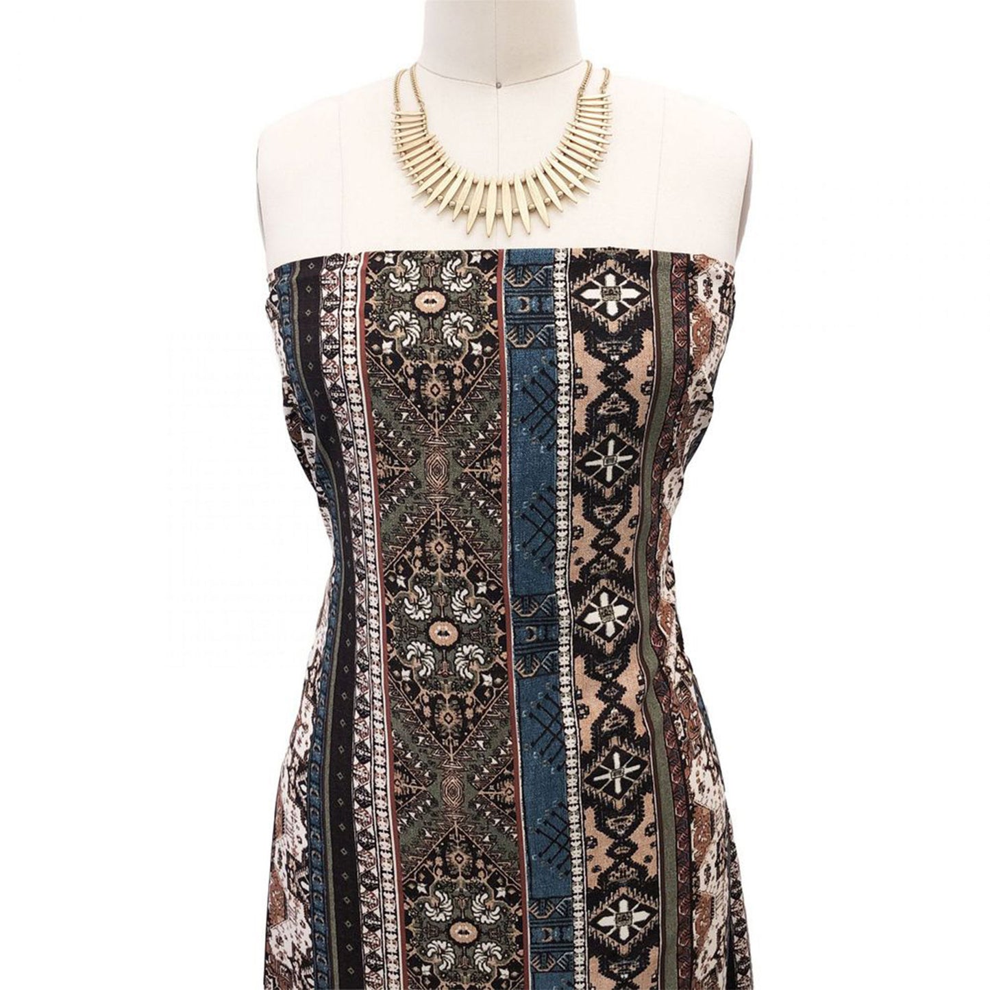 P-1346-754-OLIVE TEAL- PRINTED POLY MOROCCAN 100% POLY