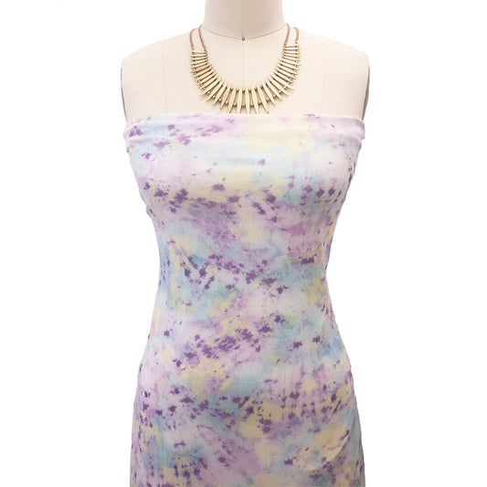 P-1375-453-LILAC-MINT - PRINTED POLY POWER MESH 92%POLY 8%SPANDEX
