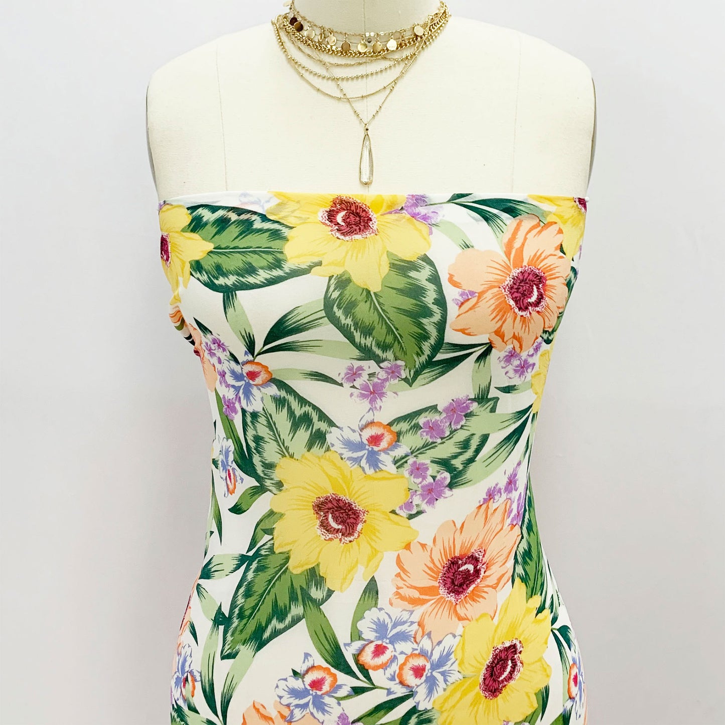 P-1389-501-OFF-WHITE-PEACH-YELLOW - PRINTED 100% POLYESTER HI MULTI CHIFFON WASH