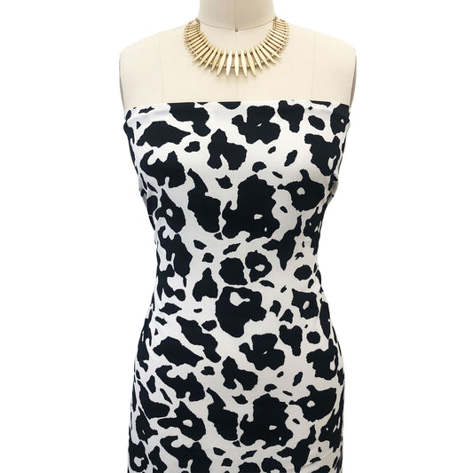 P-1397-754-OFFWHITE-BLACK - PRINTED POLY MOROCCAN 100% POLY