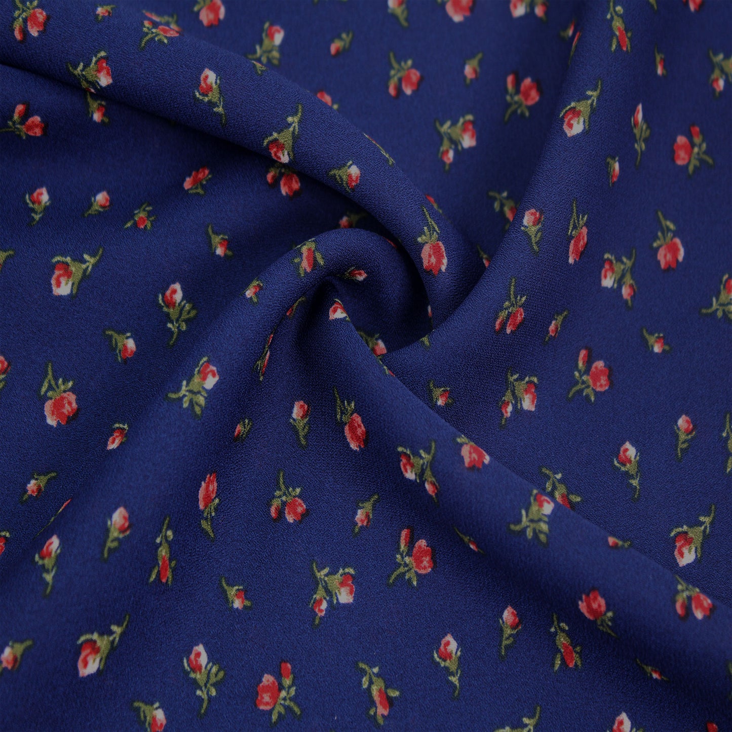 P-1407-504-NAVY-GARNET - PRINTED WOOL DOBBY 100% POLYESTER