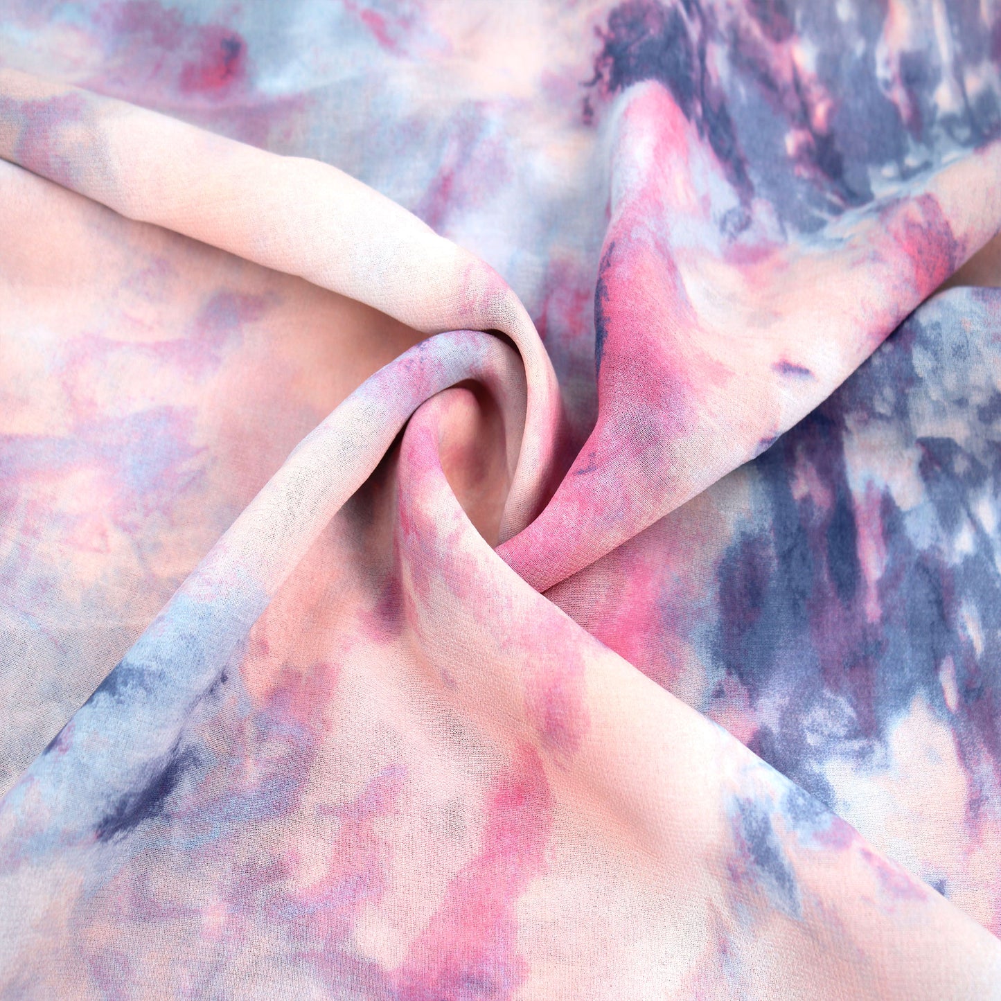 P-1470-501-DENIM-PINK - PRINTED 100% POLYESTER HI MULTI CHIFFON WASH