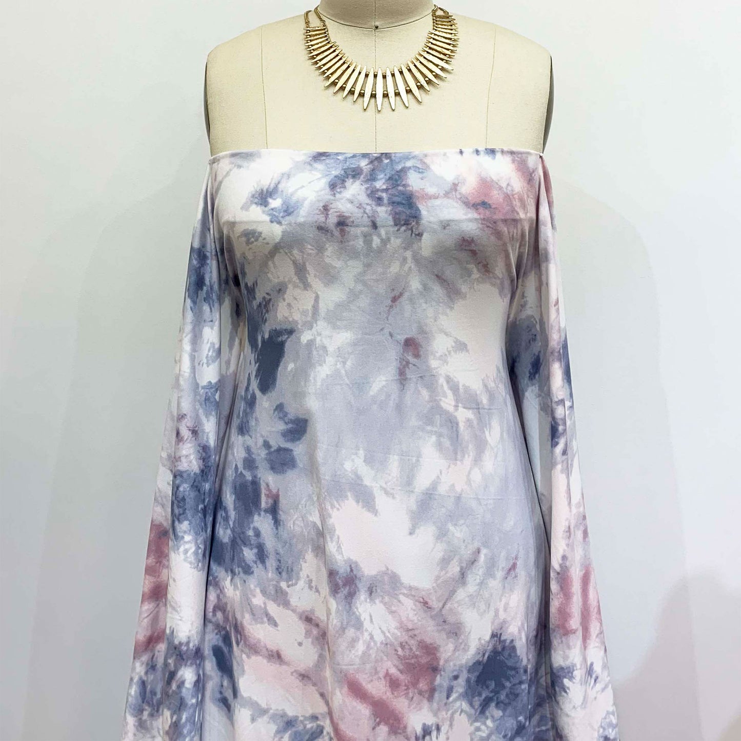 P-1470-668-BLUE-GREY-BLUSH - PRINTED HAND TIE DYE DTY 92% POLY 8% SPANDEX DTY DOUBLE SIDED BRUSH