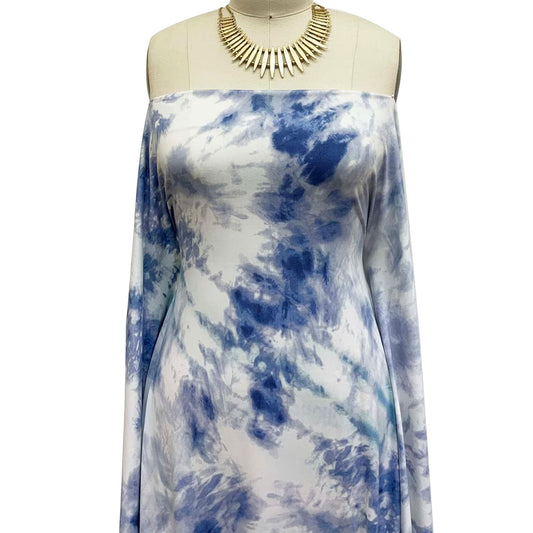 P-1470-668-DENIM-MINT - PRINTED DTY 92% POLY 8% SPANDEX DTY DOUBLE SIDED BRUSH