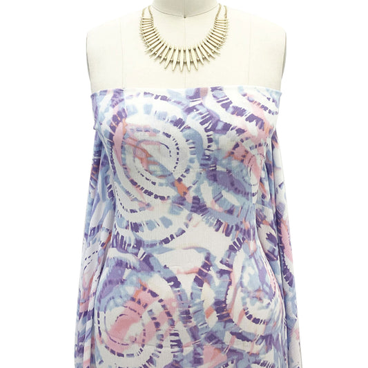 P-1478-636-VIOLA-BLUE-PINK PRINTED CREPON 100% RAYON CREPON