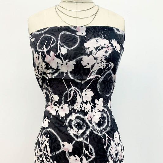 P-1479-698-CHARCOAL-BLUSH- PRINTED RAYON CHALLIS 100% RAYON CHALLIS