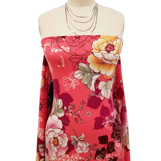 P-1543-668-CORAL-MAUVE - PRINTED DTY 92% POLY 8% SPANDEX DTY DOUBLE SIDED BRUSH