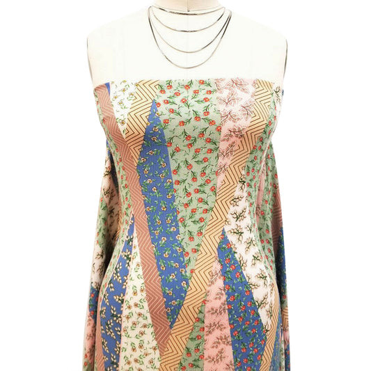 P-1547-636-PARISIAN-BLUE-SAGE PRINTED CREPON 100% RAYON CREPON