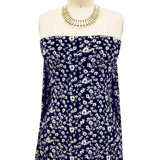 P-1644-668-NAVY-OFF-WHITE - PRINTED DTY 92% POLY 8% SPANDEX DTY DOUBLE SIDED BRUSH