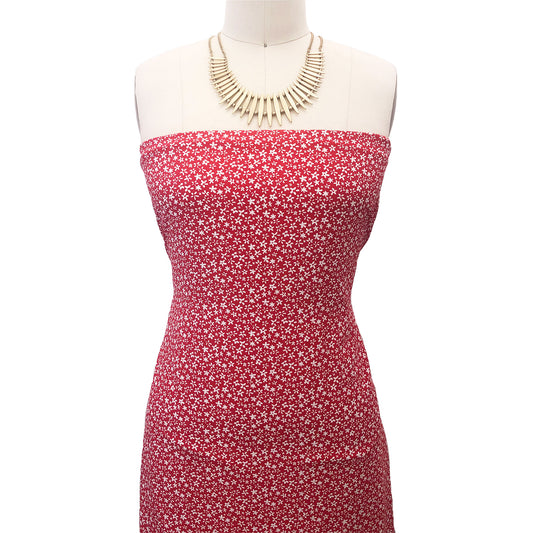 P-1693-754-RED-OFF-WHITE - PRINTED POLY MOROCCAN 100% POLY