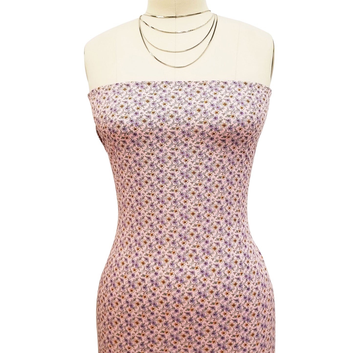 P-1695-698-PINK-LAVENDER- PRINTED RAYON CHALLIS 100% RAYON CHALLIS