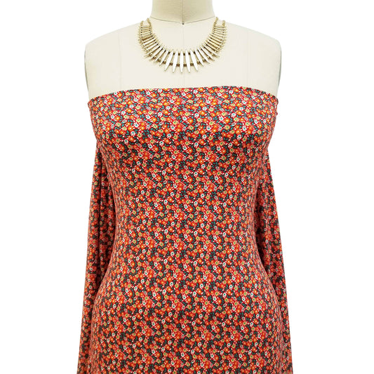 P-1697-668-RED-ORANGE - PRINTED DTY 92% POLY 8% SPANDEX DTY DOUBLE SIDED BRUSH