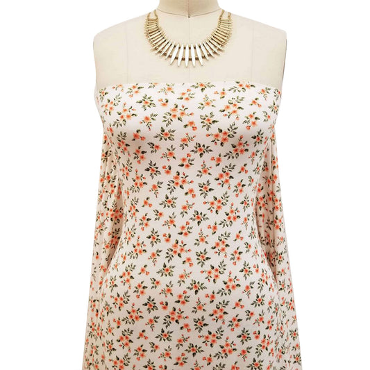 P-1701-668-OFFWHITE-PEACH - PRINTED DTY 92% POLY 8% SPANDEX DTY DOUBLE SIDED BRUSH