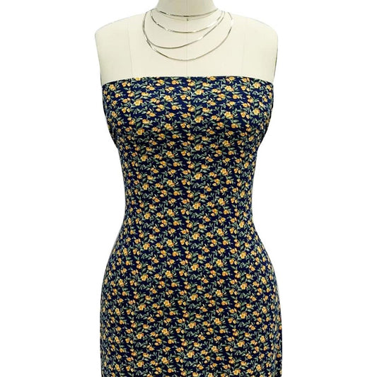 P-1702-668-NAVY-TANGERINE - PRINTED DTY 92% POLY 8% SPANDEX DTY DOUBLE SIDED BRUSH