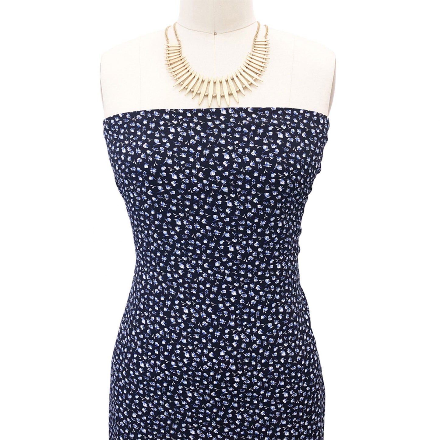 P-1744-754-NAVY-BLUE - PRINTED POLY MOROCCAN 100% POLY