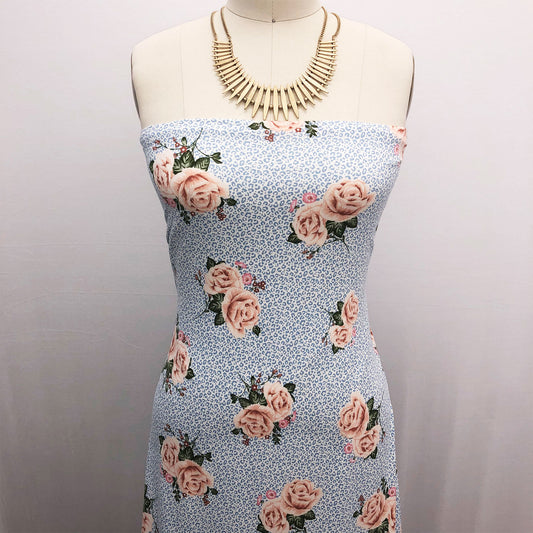 P-1763-668-BLUE-ROSE-GOLD - PRINTED DTY 92% POLY 8% SPANDEX DTY DOUBLE SIDED BRUSH