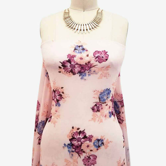 P-180-501-PINK-SALT-MAUVE - PRINTED 100% POLYESTER HI MULTI CHIFFON WASH