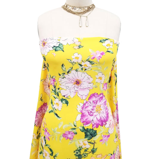 P-1802-504-BUTTERCUP-ORCHID - PRINTED WOOL DOBBY 100% POLYESTER