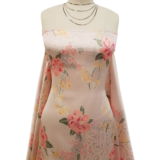 P-1804-456-BLUSH-PINK - PRINTED STRETCH SATIN 100% POLY