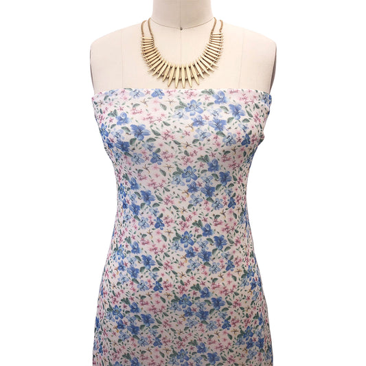 P-1805-453-ECRU-PERI - PRINTED POLY POWER MESH 92%POLY 8%SPANDEX