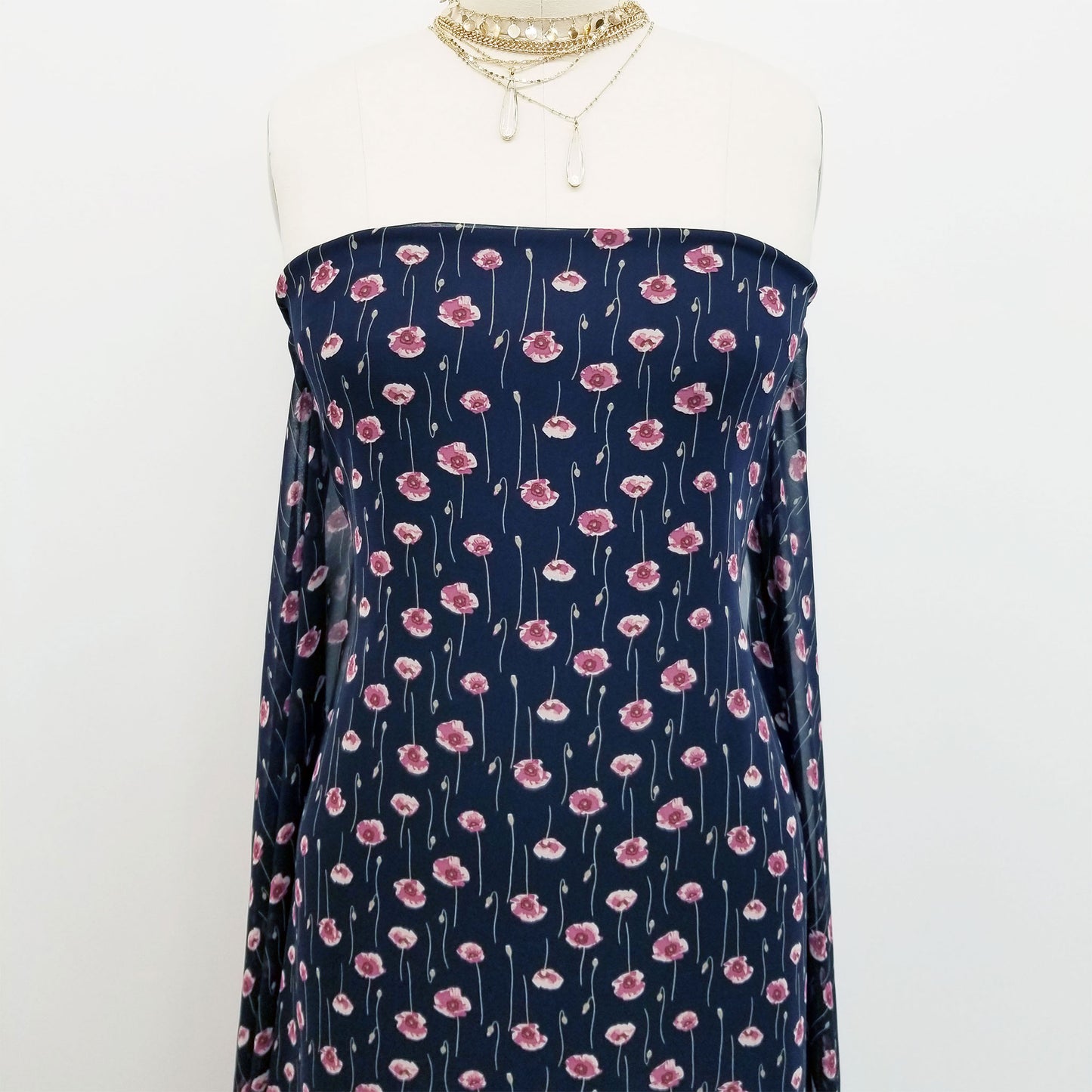 P-182-501-INDIGO-MAUVE - PRINTED 100% POLYESTER HI MULTI CHIFFON WASH