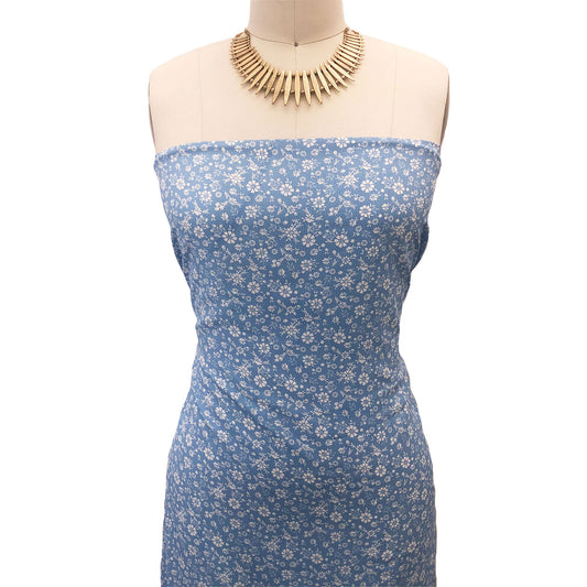 P-1829-754-EGGSHELL-BLUE-OFF-WHITE - PRINTED POLY MOROCCAN 100% POLY