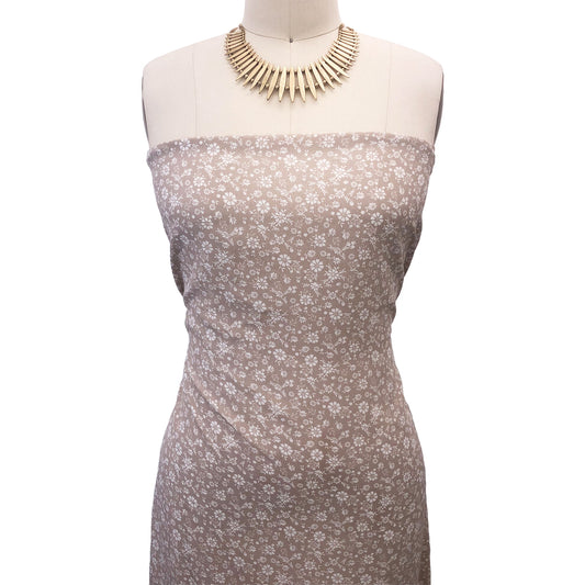 P-1829-754-TAUPE-OFF-WHITE - PRINTED POLY MOROCCAN 100% POLY