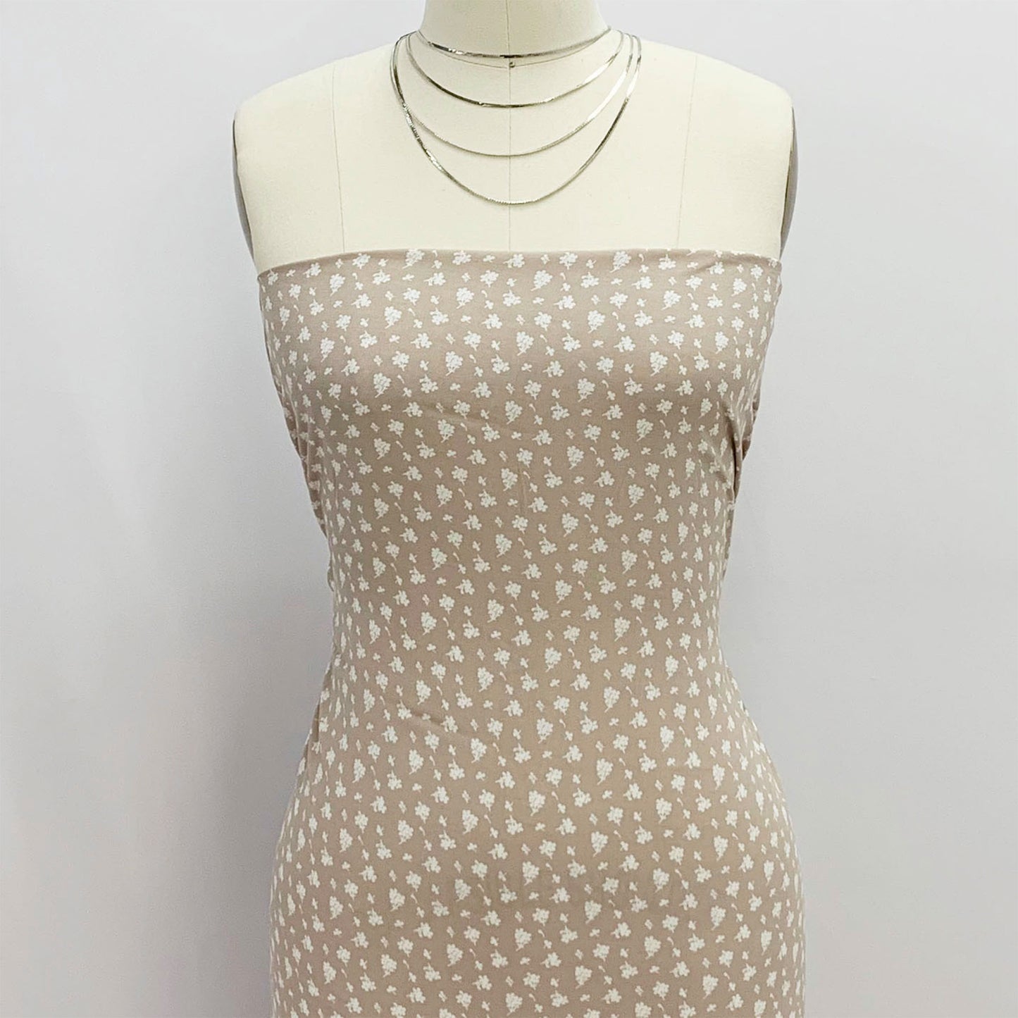 P-1830-698-TAUPE-OFF-WHITE- PRINTED RAYON CHALLIS 100% RAYON CHALLIS