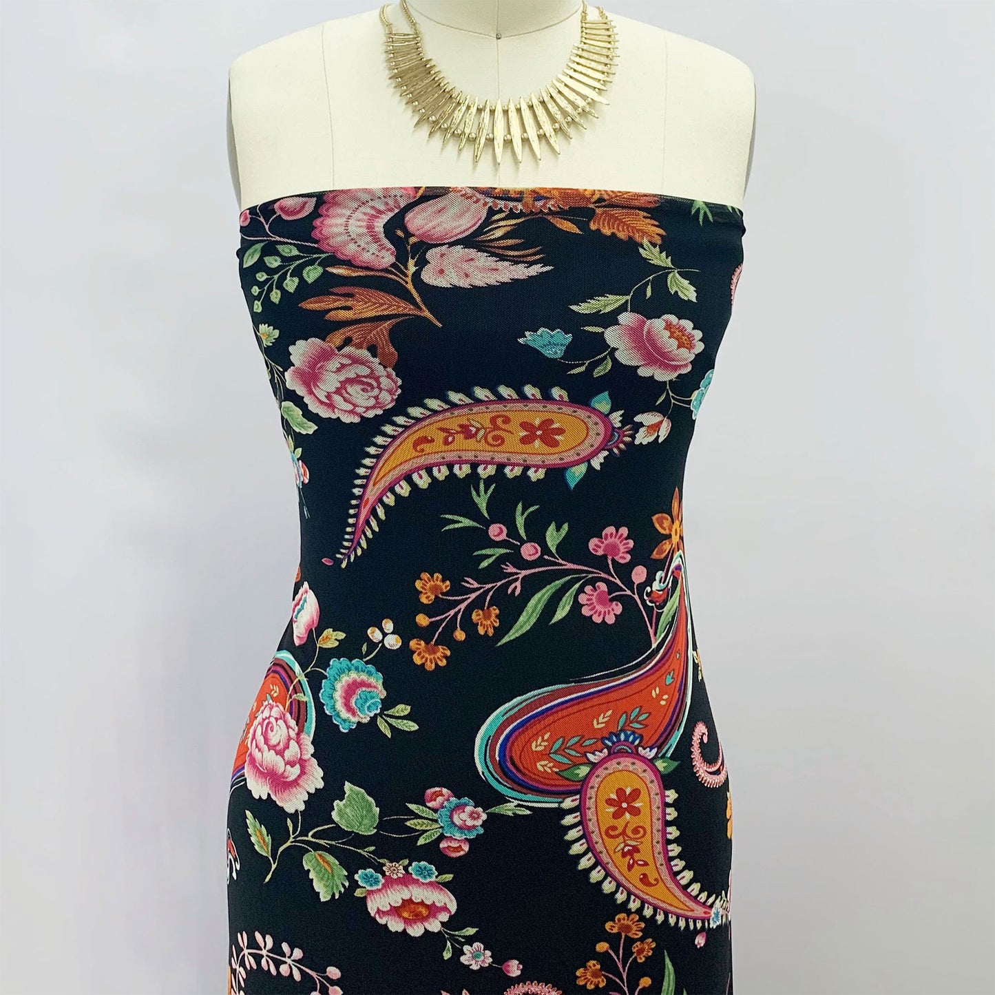 P-1839-453-BLACK-RED - PRINTED POLY POWER MESH 92%POLY 8%SPANDEX