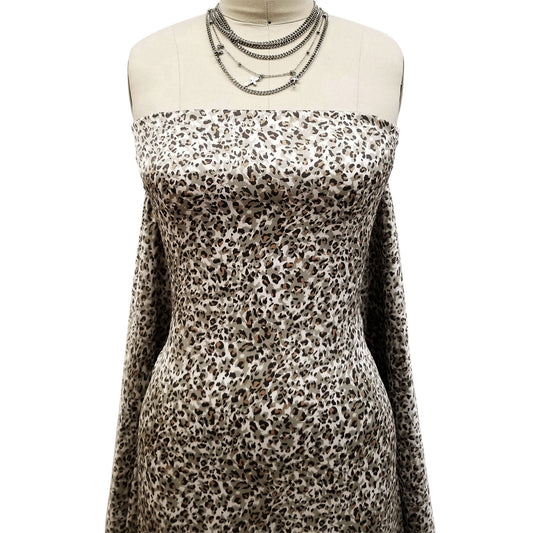 P-1843-456-SAGE-TOAST - PRINTED STRETCH SATIN 100% POLY