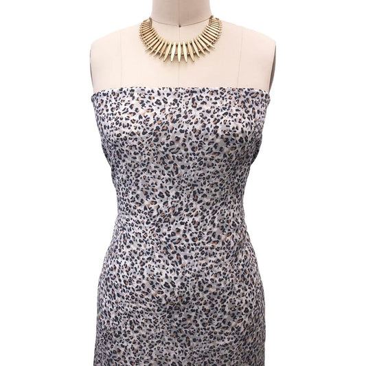 P-1843-504-SILVER-ALMOND - PRINTED WOOL DOBBY 100% POLYESTER