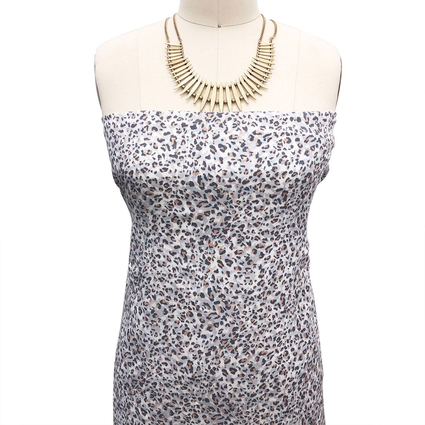 P-1843-698-SILVER-ALMOND- PRINTED RAYON CHALLIS 100% RAYON CHALLIS