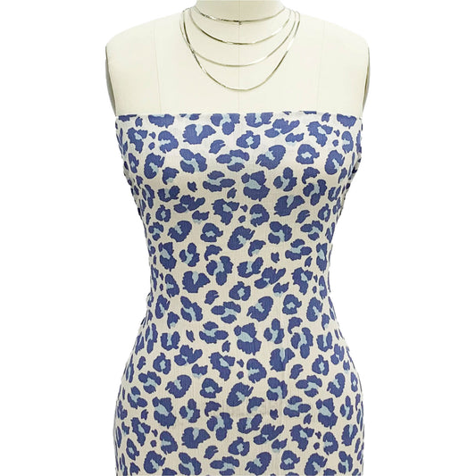 P-1846-636-SHELL-BLUE PRINTED CREPON 100% RAYON CREPON