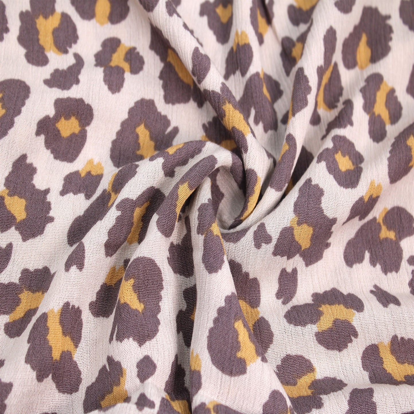 P-1846-636-SHELL-GOLD PRINTED CREPON 100% RAYON CREPON