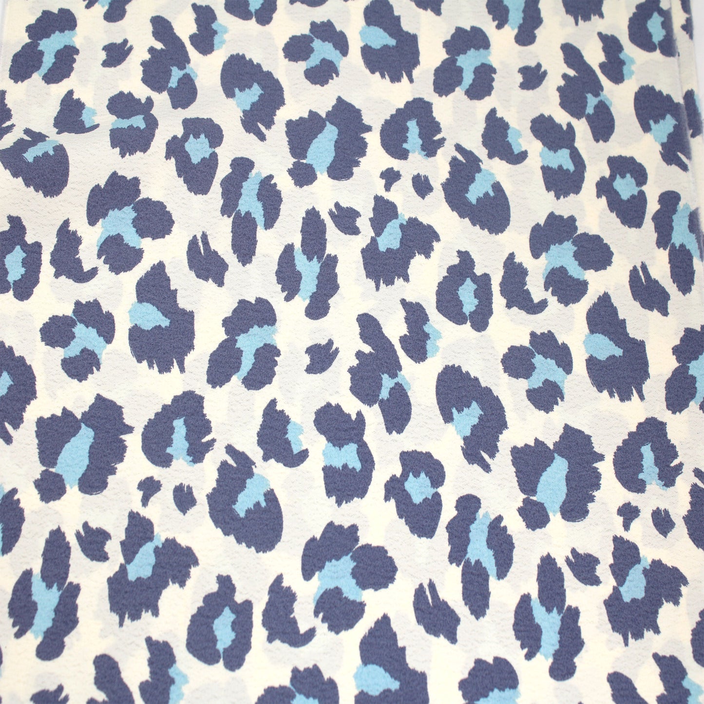 P-1846-754-ECRU-BLUE - PRINTED POLY MOROCCAN 100% POLY