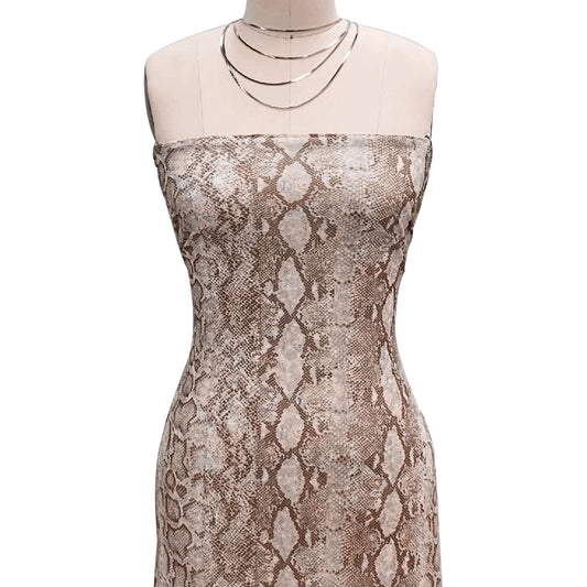 P-1858-453-BROWN-SAGE - PRINTED POLY POWER MESH 92%POLY 8%SPANDEX